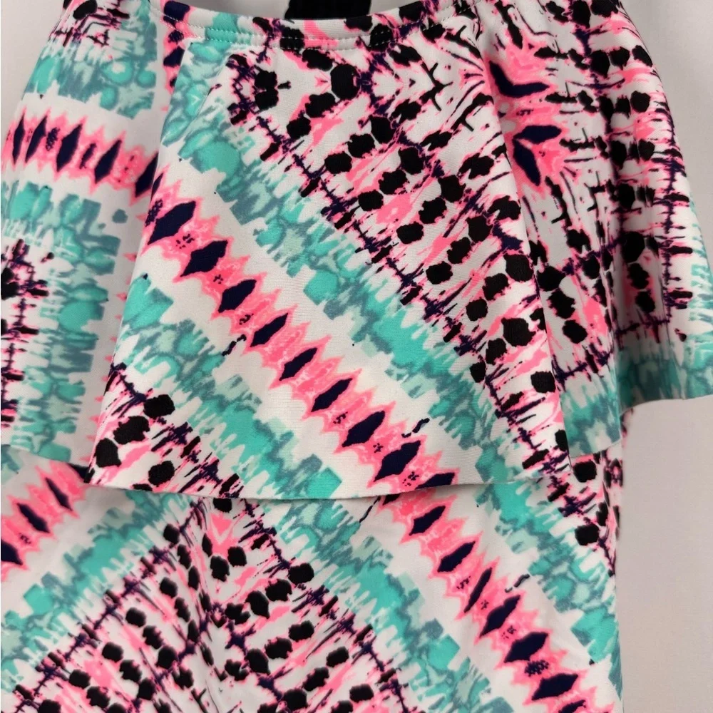 SO Braided Back Flounce Tankini Swim Top S (3-5)